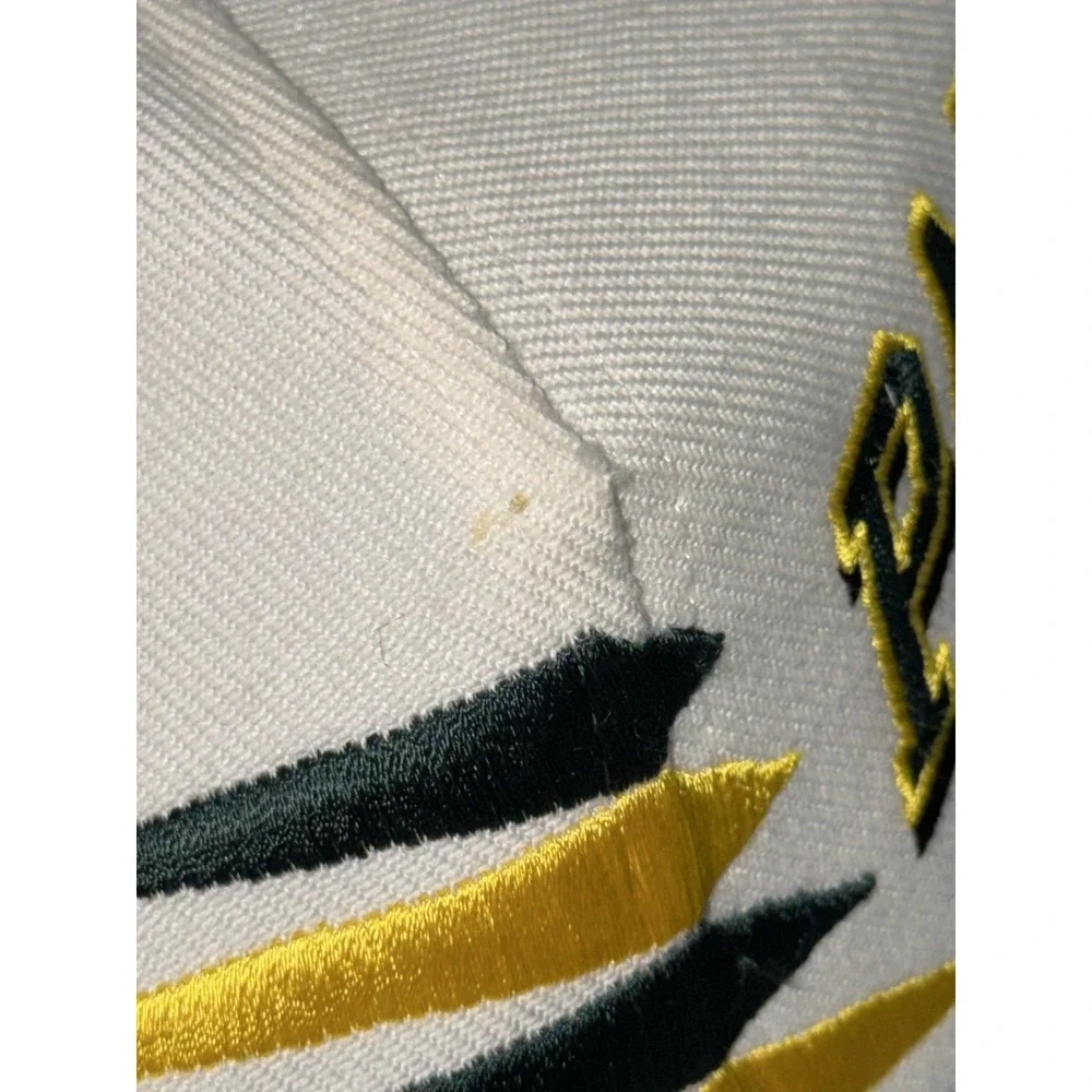 Vintage Green Bay Packers Diamond Cut Hat Snap Back Mens NFL Logo Athletic 90s